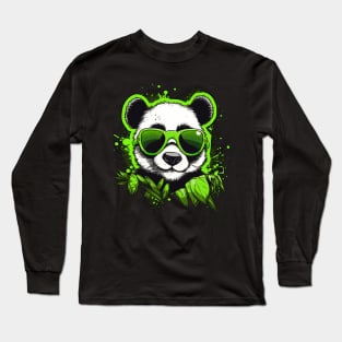 The casual hemp farmer Panda: master of cultivation and style Long Sleeve T-Shirt